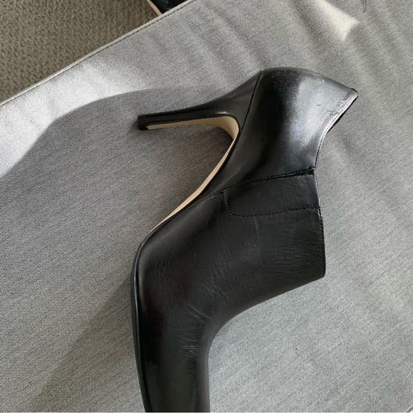 COLE HAAN SHOE BOOTIES BLACK LEATHER ANKLE BOOTS SIZE 9-1/2B, SLIP-ON, DESIGNER - Picture 6 of 6